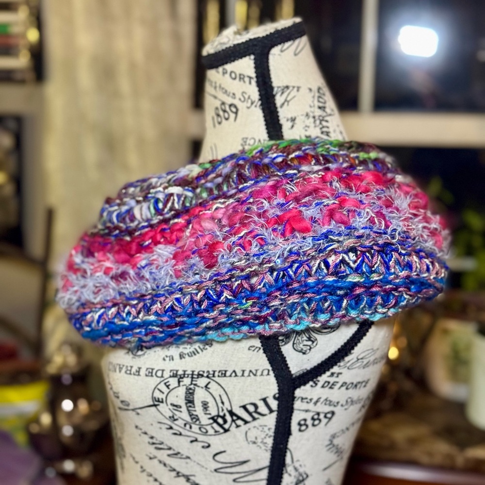 Hand Crafted Multicolor Knit Wrap - Picture 9 of 14